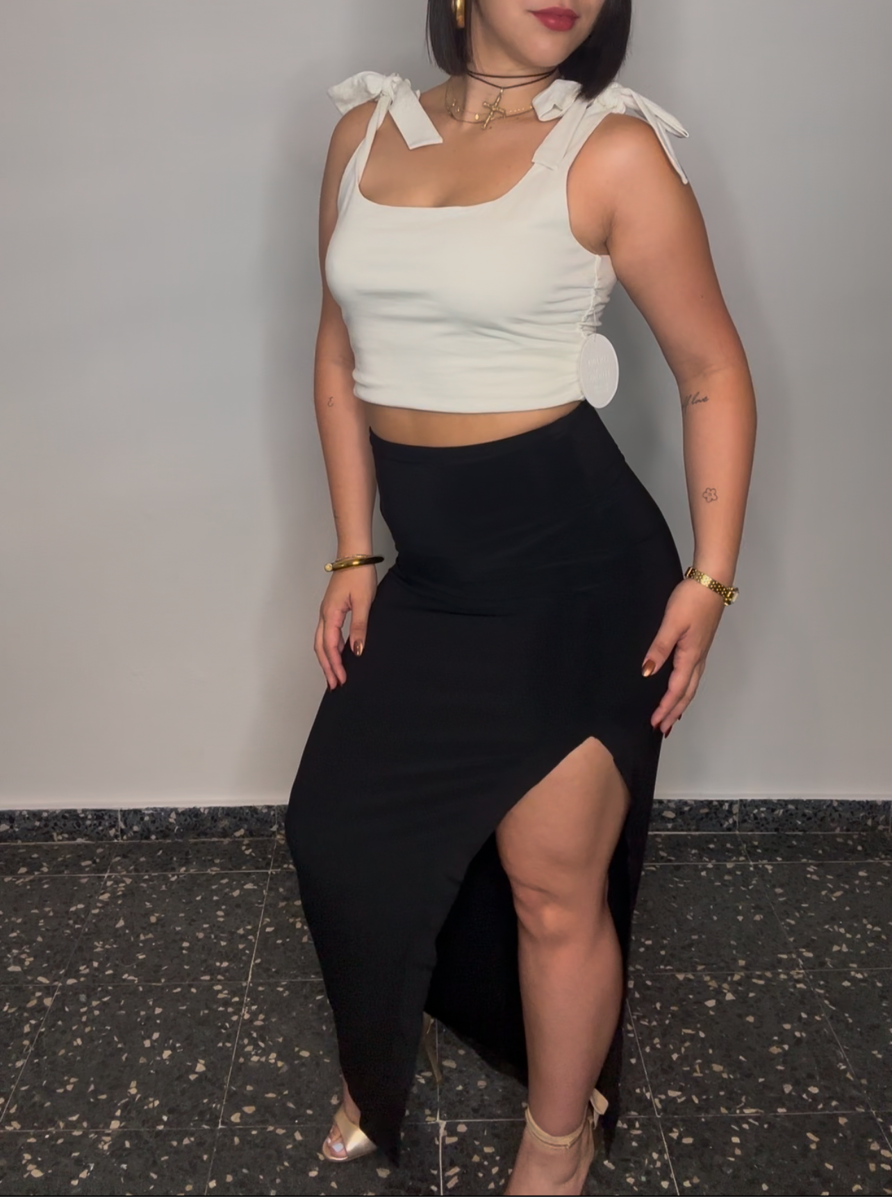 Black maxi skirt