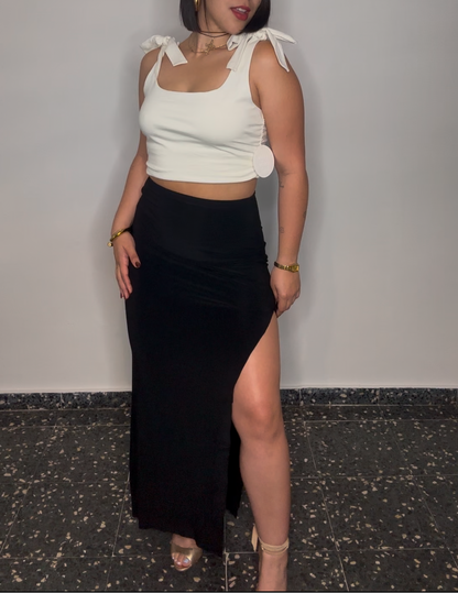 Black maxi skirt