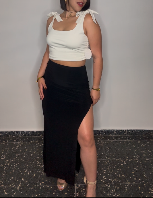 Black maxi skirt