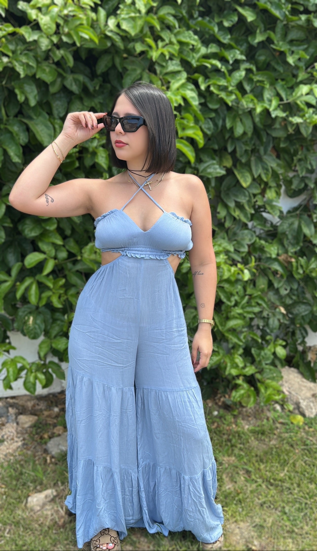 Boho blue jumper