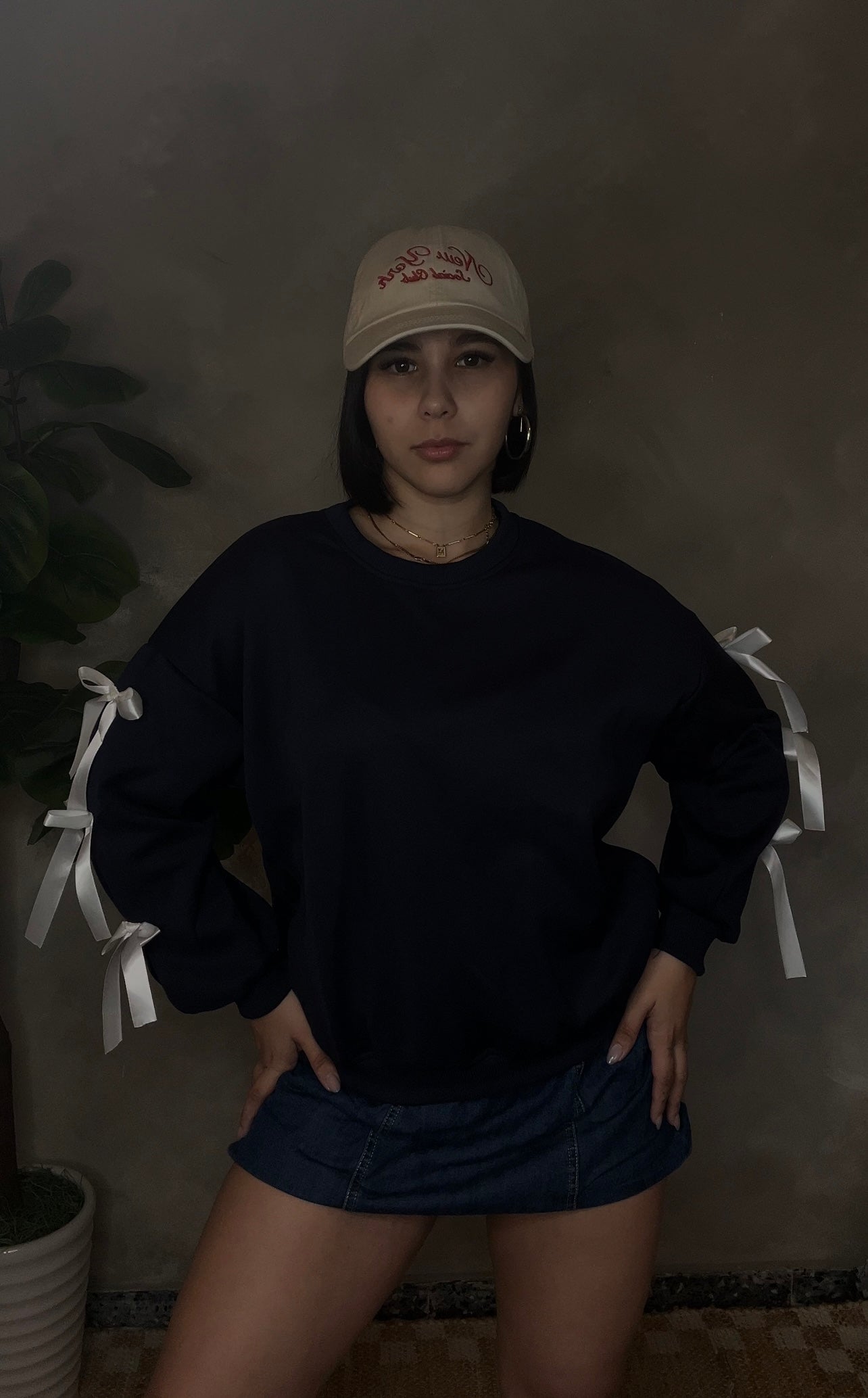 Bow tie sweatshirt