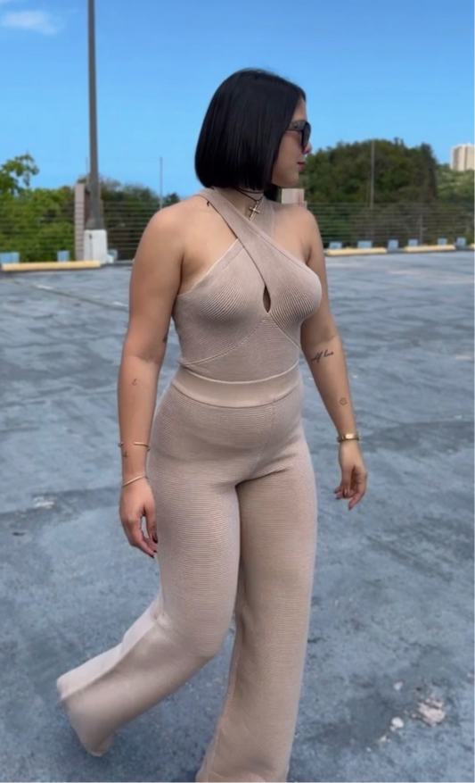 Knit beige set