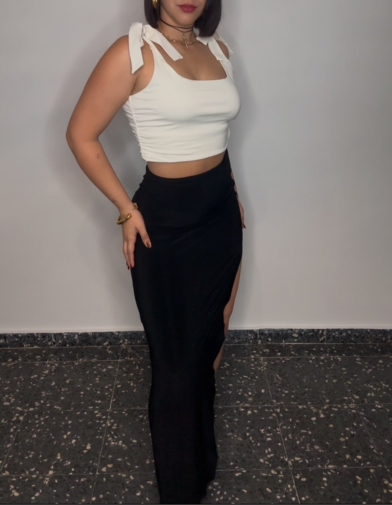 Black maxi skirt